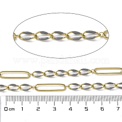 304 Stainless Steel Enamel Figaro Chains&nbsp;CHS-U003-02G-03
