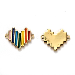 Brass Enamel Links Connectors&nbsp;KK-B028-21G