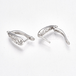 Brass Hoop Earring Findings&nbsp;X-KK-S350-070P