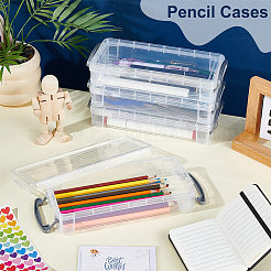 Rectangle Plastic Pencil Case&nbsp;AJEW-WH0596-276B