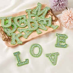 Alphabet Resin Rhinestone Patches&nbsp;DIY-TAC0005-45G