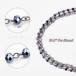 Handmade Glass Beaded Chains for Necklaces Bracelets Making&nbsp;AJEW-OC0001-78