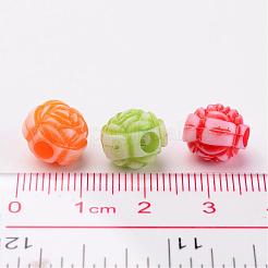 Mixed Craft Acrylic Rose Flower Beads&nbsp;X-PAB2848Y