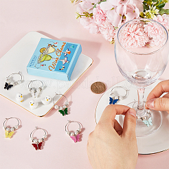 Brass Wine Glass Charms&nbsp;AJEW-SC0002-47