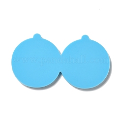DIY Flat Round with Star & Moon Pendant Silicone Molds&nbsp;DIY-I099-15