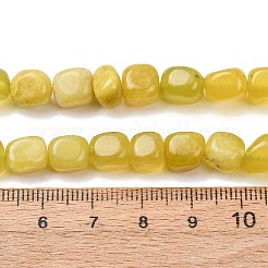 Natural Korea Olive Jade Nuggets Beads Strands&nbsp;G-T150-A02-02