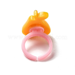Cartoon Fruit Resin Open Cuff Ring for Kids&nbsp;RJEW-K239-22
