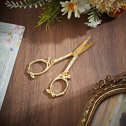 Zinc Alloy with Stainless Steel Embroidery Scissors&nbsp;AJEW-SC0004-33G