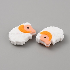 Sheeps Food Grade Eco-Friendly Silicone Beads&nbsp;LS-SIL-WH0008-38C