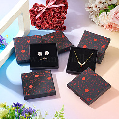 5Pcs Hot Stamping Planet Cardboard Jewelry Packaging Boxes&nbsp;CON-TA0001-44E