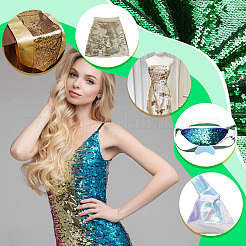 PVC Reversible Sequin Fabric&nbsp;DIY-WH0430-543D
