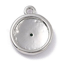 Brass Micro Pave Cubic Zirconia Charms&nbsp;LS-ZIRC-I054-13P-02