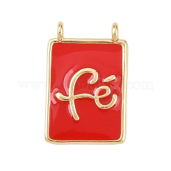 Brass Enamel Pendants&nbsp;KK-L251-01G