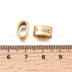 304 Stainless Steel Large Hole Beads&nbsp;STAS-H263-02G-04