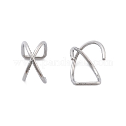 304 Stainless Steel Cross Clip on Nose Rings&nbsp;AJEW-A062-03P