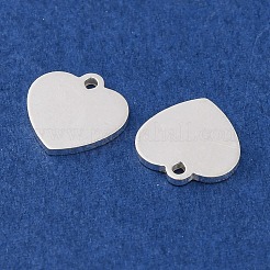 925 Sterling Silver Blank Heart Charms&nbsp;STER-F057-03S-01