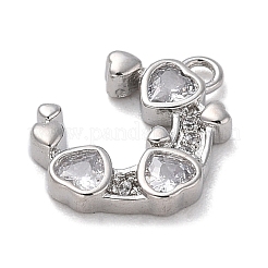 Brass with Cubic Zirconia Charms&nbsp;LS-KK-Q817-04P
