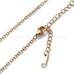 Ion Plating(IP) 304 Stainless Steel Cable Chain Necklace for Men Women&nbsp;NJEW-K245-025A