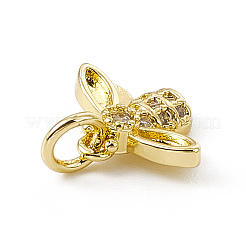 Brass Micro Pave Cubic Zirconia Charms&nbsp;ZIRC-F132-40G