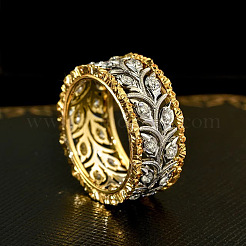 Brass Micro Pave Clear Cubic Zirconia Finger Rings&nbsp;FS-WG88BF1-04