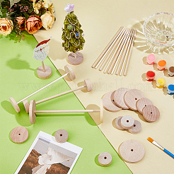 66Pcs Birchwood Wheel&nbsp;DIY-OC0013-92