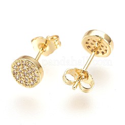 Brass Ear Studs&nbsp;EJEW-P157-01G-NR