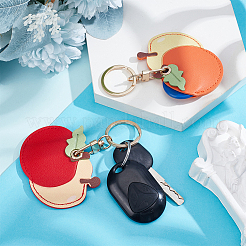 2Pcs 2 Colors Apple Imitation Leather Anti-Lost Protection Covers&nbsp;AJEW-NB0008-56