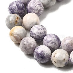 Natural Purple Stripe Jasper Beads Strands&nbsp;G-K350-C03-8mm-01