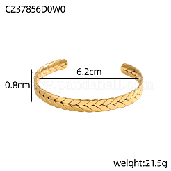 304 Stainless Steel Cuff Bangles&nbsp;STAS-OY006-74G