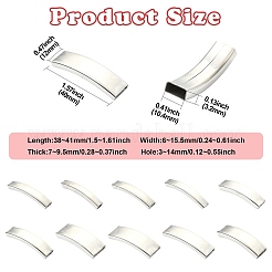 10 Pcs 10 Styles 202 Stainless Steel Slide Charms&nbsp;STAS-CJ0003-31