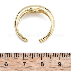 Rack Plating Brass Cuff Finger Rings for Women&nbsp;RJEW-M028-42G