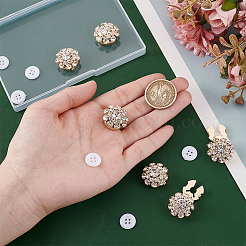 1-Hole Alloy Rhinestones Button Cover Clasp&nbsp;BUTT-HY0001-18