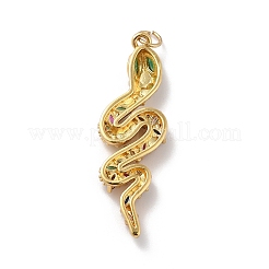Rack Plating Brass Micro Pave Cubic Zirconia Pendants&nbsp;X-KK-A160-12G