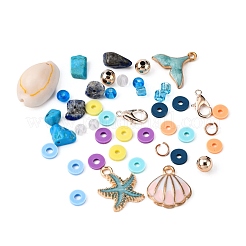 DIY Marine Theme Gemstone Necklace Bracelet Making Kits&nbsp;DIY-FS0002-73