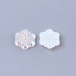 Resin Rhinestone Cabochons&nbsp;CRES-T012-04