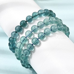 8MM Natural Blue Fluorite Round Beaded Stretch Bracelets for Women&nbsp;GG-CBA3F02-10