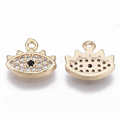 Brass Micro Cubic Zirconia Charms&nbsp;KK-N231-13-NF