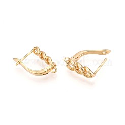 Brass Hoop Earring Finding&nbsp;KK-N261-41G