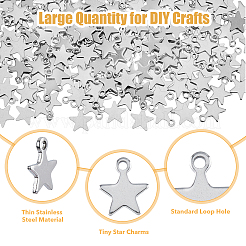 200Pcs 304 Stainless Steel Charms&nbsp;STAS-DC0015-35