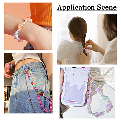 60pcs 6 colors UV Plating Rainbow Iridescent Acrylic Beads&nbsp;OACR-TA0001-21