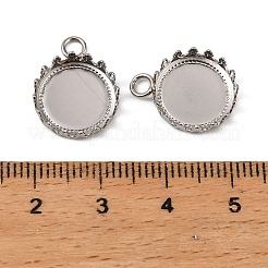 304 Stainless Steel Pendant Cabochon Settings&nbsp;STAS-NH0003-03P-03