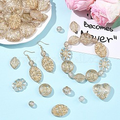 70Pcs 7 Styles Plating Acrylic Beads&nbsp;PACR-YW0001-60
