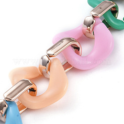 Handmade CCB Plastic Curb Chains&nbsp;X-AJEW-JB00656