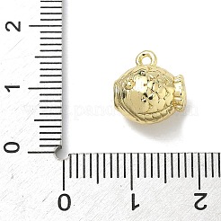 Brass Micro Pave Clear Cubic Zirconia Pendants&nbsp;KK-I476-04G
