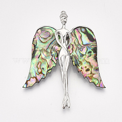 Abalone Shell/Paua Shell Brooches/Pendants&nbsp;SHEL-S275-48A