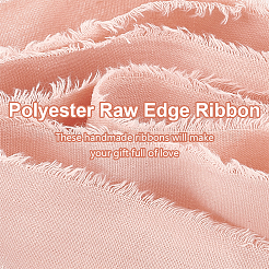 10M Polyester Frayed Ribbon&nbsp;OCOR-WH0094-01A