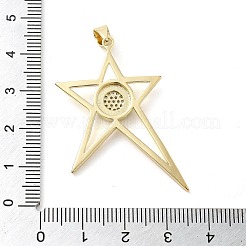 Real 18K Gold Plated Brass Clear Cubic Zirconia Pendants&nbsp;KK-A198-23G-03
