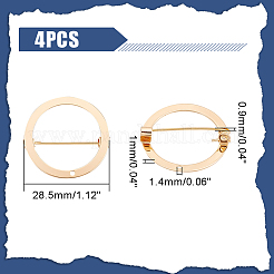 4Pcs Brass Brooch Base Settings&nbsp;KK-UN0001-40