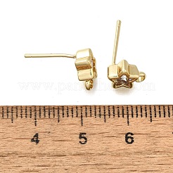Brass with Cubic Zirconia Stud Earring Finding&nbsp;LS-KK-Q048-16G