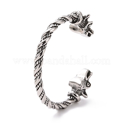 304 Stainless Steel Dragon Open Cuff Bangle for Men Women&nbsp;BJEW-M230-06AS
